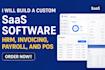 build all in one ai saas software for hrm, invoicing, payroll, and pos system