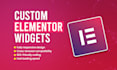 develop customizable elementor widgets for you