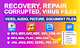 recover repair corrupted files or convert, backup, virus, encrypted data