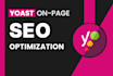 do wordpress onpage SEO optimization with yoast plugin