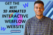 design 3d webflow website clone edit update webflow redesign revamp webflow fix