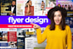 design a professional flyer or brochure for your business