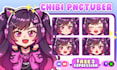 draw png tuber model for streaming in chibi style