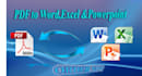convert PDF to word,excel and powerpoint