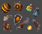 create 2d game assets, objects, icons, props