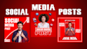 do creative social media post designs in 2 hours