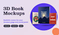 create 3d book mockups and social media promo graphics