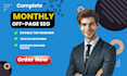 create monthly backlinks using white hat SEO strategy