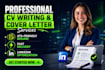 write an executive resume, cv, cover letter, and linkedin profile