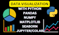 do anything related to python numpy, pandas,matplotlib,jupyter,streamlit