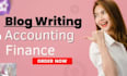 do content writing on finance and accounting articles