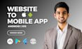 convert your website into a flutter android and ios app with full functionality