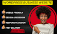 develop, design highly responsive wordpress business website