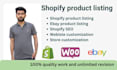 do professional product listing ebay, shopify, etsy, tiktok shop, woocommerce