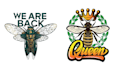 make hand drawn mascot honey bee logo