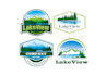 design modern agriculture, landscape and lawn care logo