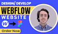 develop webflow website design, convert figma to webflow as webflow developer