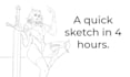 make a quick sketch of your character design