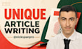 write magnetic, unique and authentic articles
