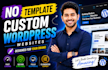create a custom wordpress website design with elementor or custom theme
