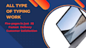 do any type of typing, retype scanned documents and documents conversion