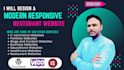 designing a modern responsive restaurant website