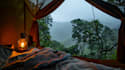 create cozy rain ambience video loop