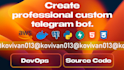 create crypto, trading, ordering, education telegram bot