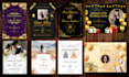 create birthday invitation card or wedding, baby shower, party and greeting card