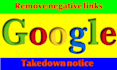 takedown to remove google search images under dmca