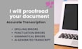 edit and proofread your ai generated transcription
