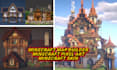 pixel minecraft map builder, minecraft skin, minecraft pixel art village hub map