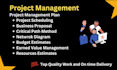help in project management reports, assignments, gantt chart