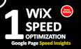 do wix speed optimization on google pagespeed insight