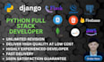 build robust web apps in python, django, flask, fastapi
