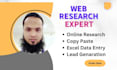 do web research, copy paste and online research