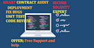 be your smart contract audit expert, deploy, unit tests, fix bugs, solidity, nft