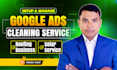 run google PPC ads for cleaning business, roofing, solar service