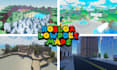 3d roblox map, low poly environment, 3d low poly, roblox low poly, roblox game