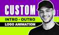 create a custom youtube intro and outro animation