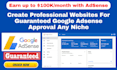 setup complete website for guaranteed google adsense approval for any niche