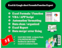 create and fix excel formula function, formatting and vba