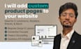 add custom product pages to your website