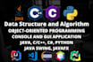 do oop, data structure, and database projects in java, python, cpp, and csharp