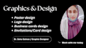 make attractive graphic designs, logo, business and invite cards, poster design