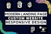 build modern website using pure HTML5,css3,js and bootstrap