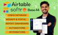 build your airtable softr system database webapp  mvp client portal, automations