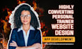 design personal trainer website fitness coach yoga life coaching website app