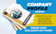 design company profile, annual report, brochure in eng, spanish, french, german