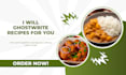 ghostwrite recipes and cookbooks as a nutritionist